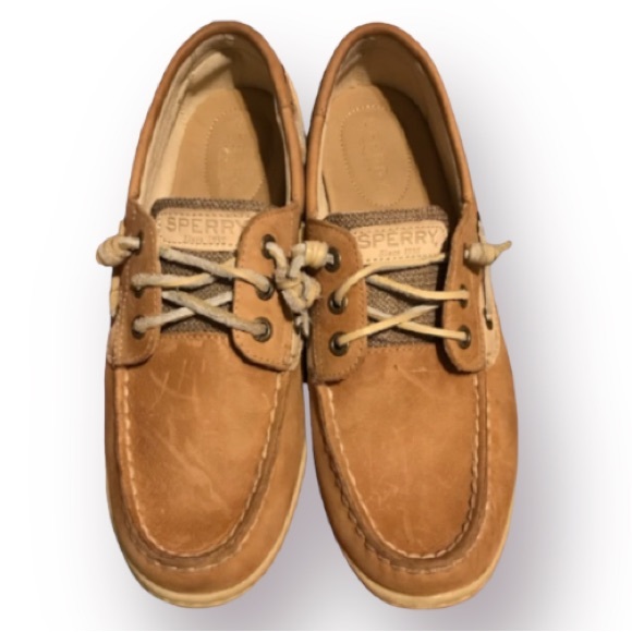 Women’s SPERRY Angelfish Linen Oat Boat Shoe. - Picture 10 of 10